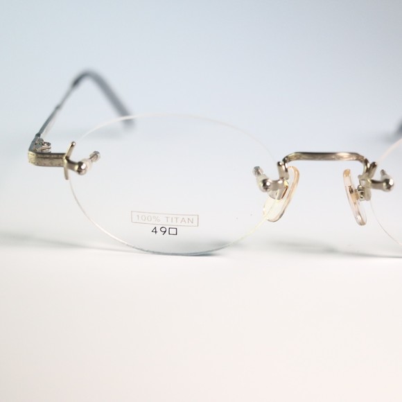 Cambridge Polo club 100% TITAN 49-20 138 rimless eyeglasses embossed pattern N13 - Picture 9 of 11